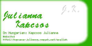 julianna kapcsos business card